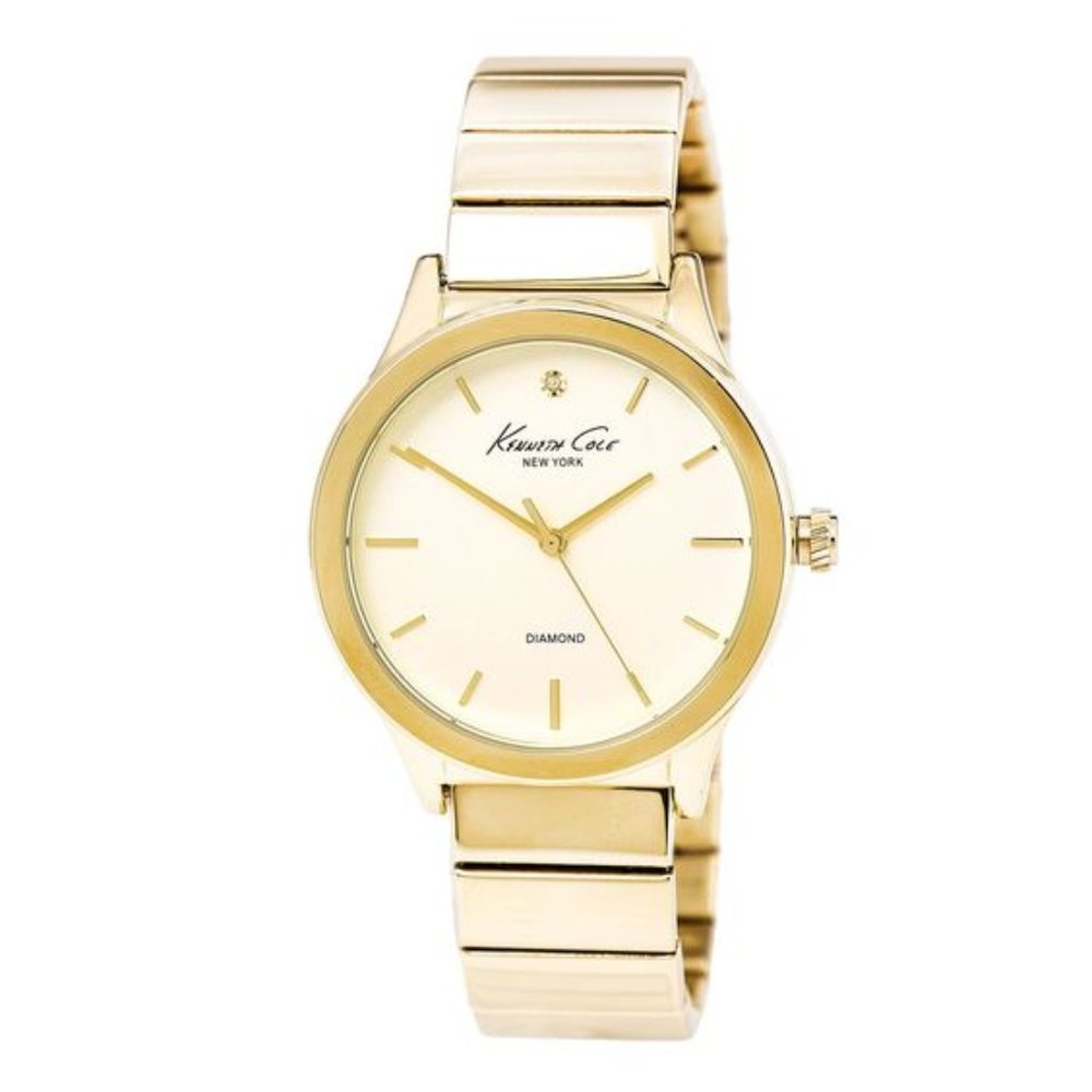 Kenneth Cole Diamond Stainless Gold Tone Watch